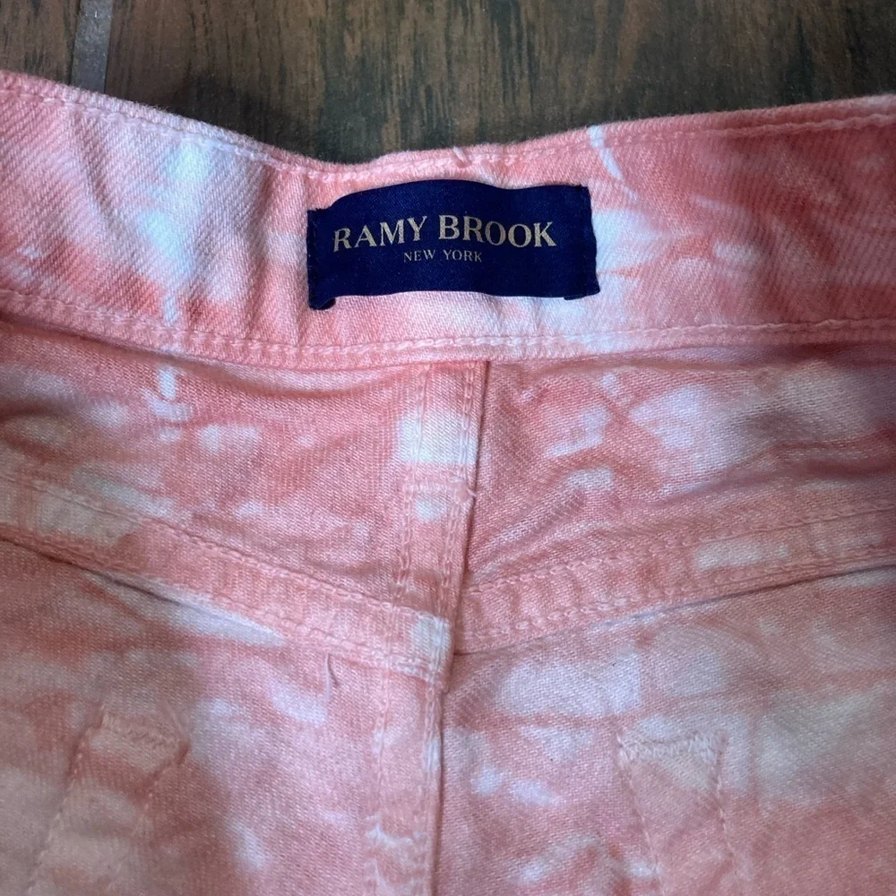Ramy Brook Denim Pink Tie Dye Cut Out Shorts